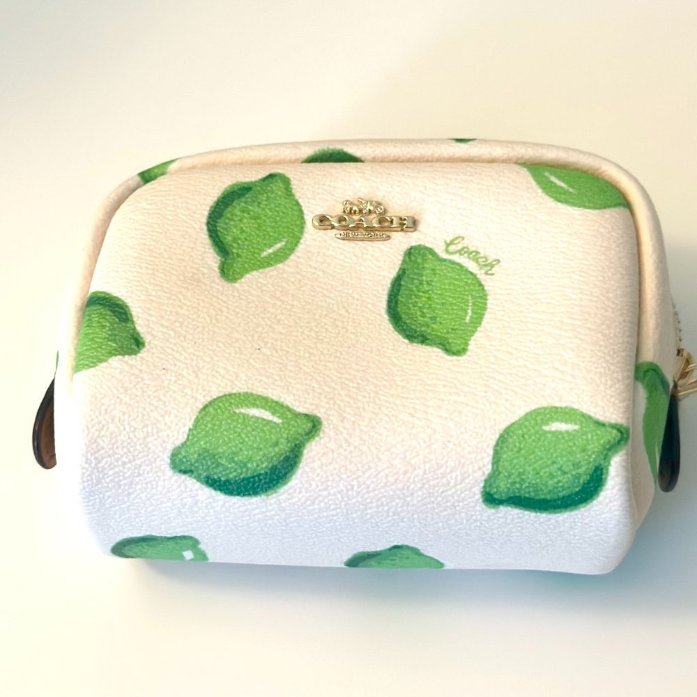 COACH ~  Lime Print small mini case pouch!  SOLD OUT!!